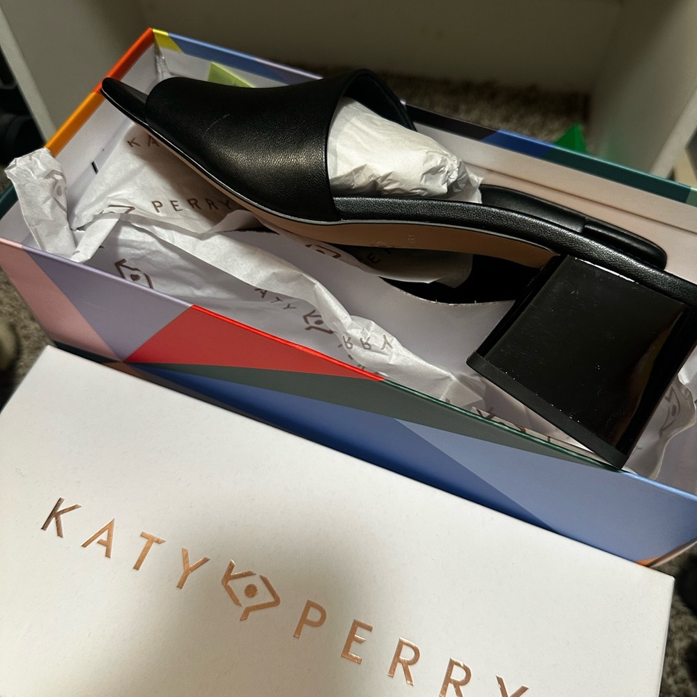 Katy Perry Collections Black Heel Mules - Picture 3 of 4